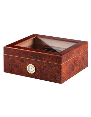 Angelo Medium Glass Top Cigar Humidor