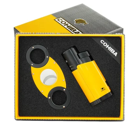 COHIBA 50 CIGAR LIGHTER CUTTER WINDPROOF TORCH JET FLAME