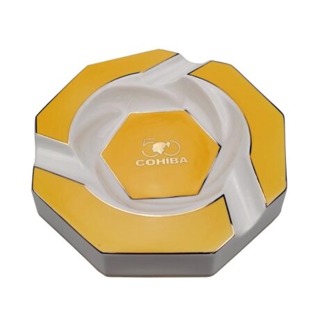 COHIBA Octagon Ceramic Cigar Ashtray – Yellow
