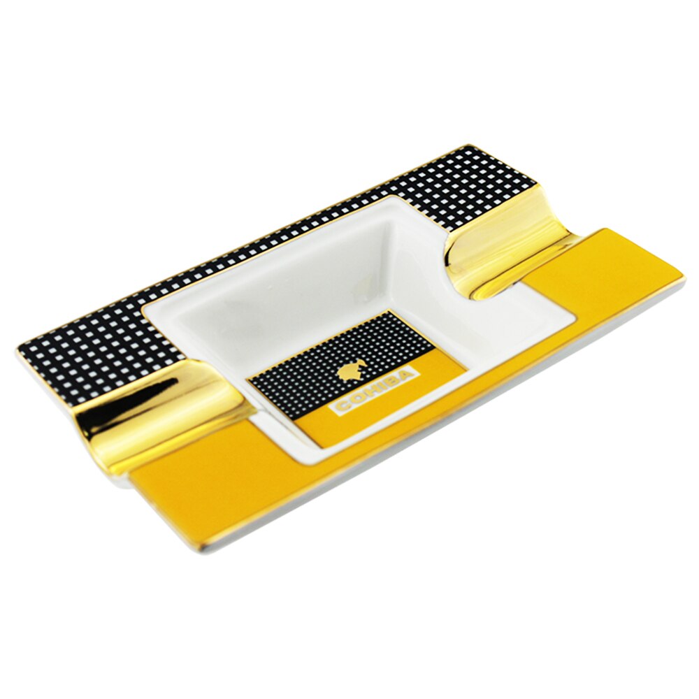COHIBA Rectangle Small Portable Ceramic Cigar Ashtray