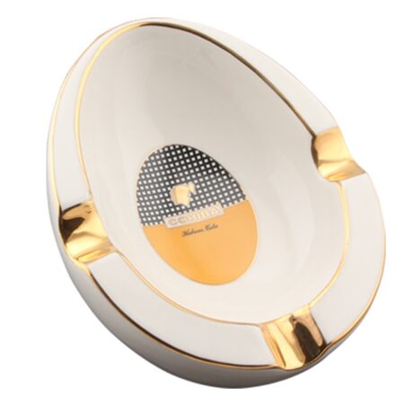 Cohiba Oval Cigar Ashtray – White