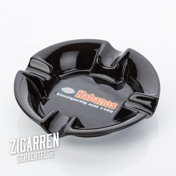 HABANOS ASHTRAY- BLACK ROUND EDICION