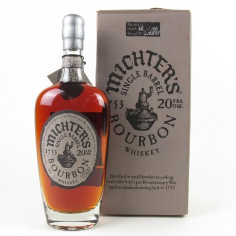 MICHTER'S 20 YEAR OLD SINGLE BARREL KENTUCKY STRAIGHT BOURBON WHISKEY