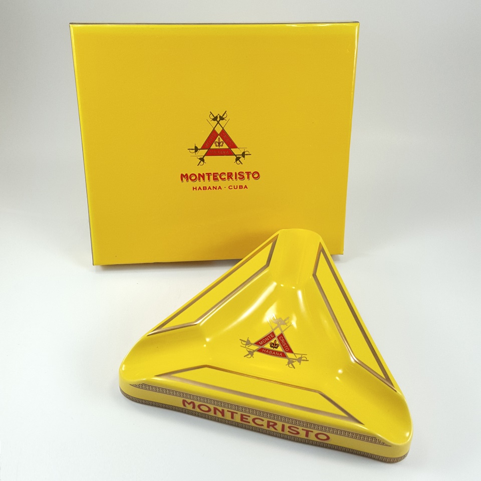 Montecristo Triangle Classic Cigar Ashtray – Yellow